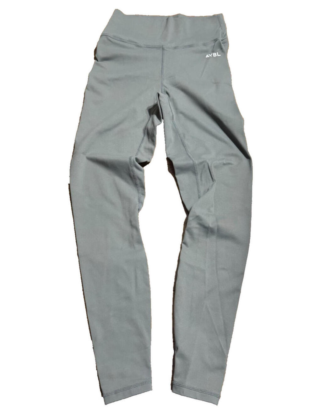 AYBL Full Length Leggings High Rise Ankle Light Gray Sz Small Workout Athleisure